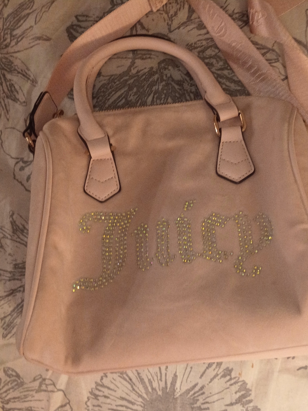 Juicy Couture Light Pink Studded Logo Satchel